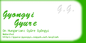 gyongyi gyure business card